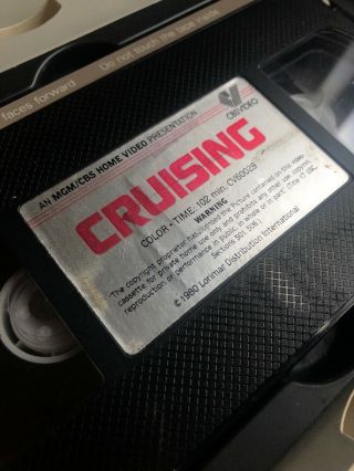 Cruising CBS Video 1980 MGM/CBS BigBox RARE PACINO Friedkin LGBTQ Sleaze Lorimar 6