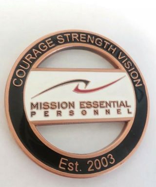 Rare Mission Essential Personnel Contractor - We Deliver Certainty Challenge Coin