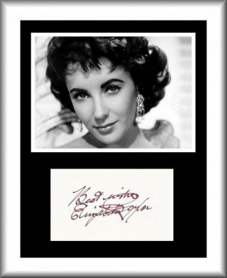 Elizabeth Taylor - Sexy - Hollywood Legend - Rare Hand Signed Autograph