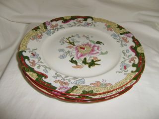3 Antique Rare Ashworth Brothers Hanley 9 3/4 Inch Dinner Plates 8876