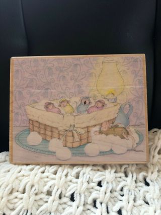 House Mouse Basket Full Of Dreams Rare Stamp
