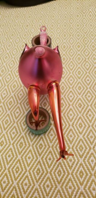RARE Christopher Radko Pink Flamingo Hand Crafted Ornament EUC 6