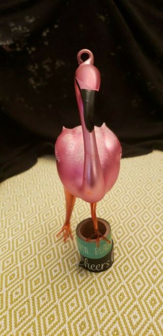 RARE Christopher Radko Pink Flamingo Hand Crafted Ornament EUC 8