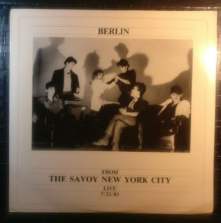 Berlin - Vinyl Lp - Live From The Savoy Nyc,  " Rare " 80 