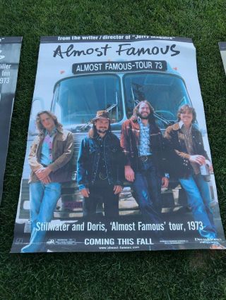 Rare Almost Famous Promotional Banners Complete Set Of 4 Banners