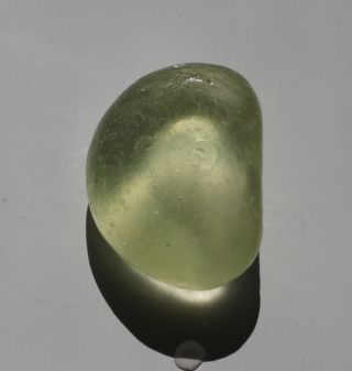 Xxl Rare Pale Yellow Flawless Partial Seaglass Bottle Bottom