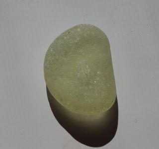 XXL RARE PALE YELLOW FLAWLESS PARTIAL SEAGLASS BOTTLE BOTTOM 5