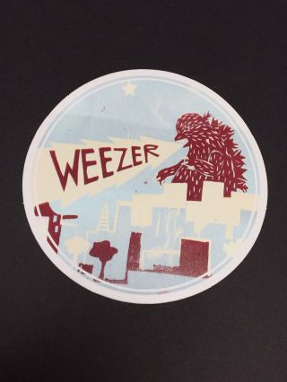 Weezer Godzilla Sticker Record Store Promo Item Ultra Rare Alt Rock Rivers Cuomo