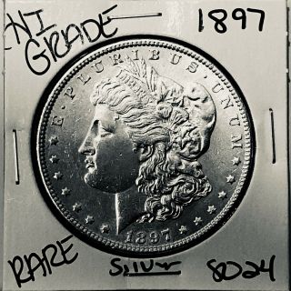 1897 Morgan Silver Dollar Hi Grade U.  S.  Rare Coin 8024