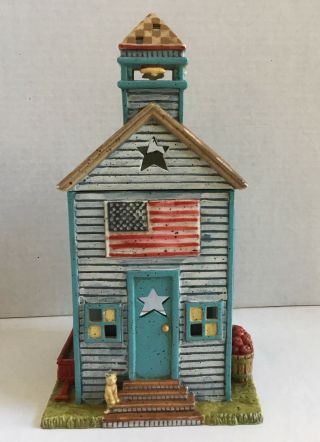 Rare Yankee Candle American School House Tart Warmer Htf Country Vintage
