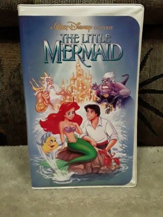 Disney The Little Mermaid Vhs Rare Banned Cover Black Diamond