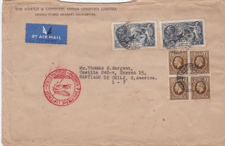 1937 Rare Cover Bearing 10s Stamps