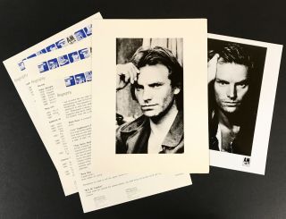 Sting Nothing Like The Sun Rare Press Kit 1987 Orig W/photo Rare Police