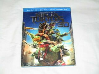3d Movie Blu Ray Tmnt Teenage Mutant Ninja Turtles Rare 3d W/sleeve
