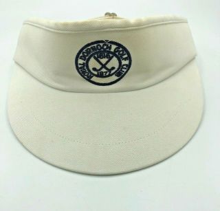Royal Dornoch Cap Golf Club Embroidered Crest Uk Visor White Rare