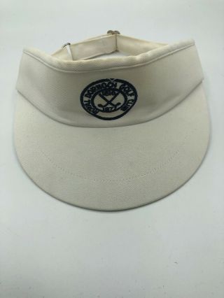Royal Dornoch Cap Golf Club Embroidered Crest UK Visor White Rare 3
