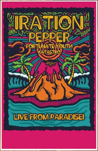 Iration | Pepper Live From Paradise Tour 2019 Ltd Ed Rare Poster Katastro