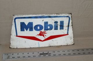 Rare 1950s Mobil Pegasus Gas Station Tire Metal Sign Oil Garage Service Farm 66