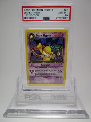 Psa 10 Gem Dark Hypno Team Rocket 1st Edition Pokemon Card 26/82 S45
