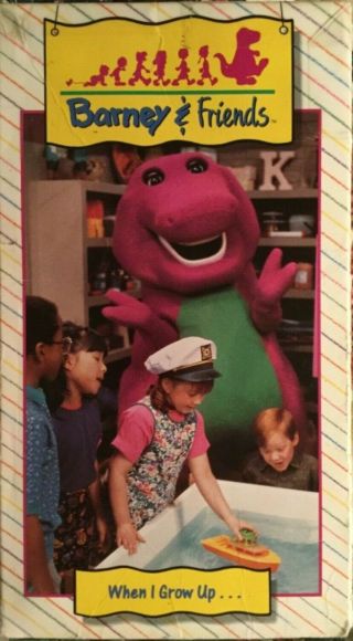 Rare Vintage Barney & Friends When I Grow Up Vhs Tape Time Life Video 1993 Kids