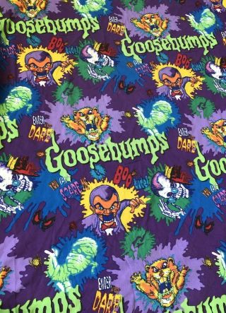 Rare Vintage Springs Goosebumps All Over Print Bed Sheet 90s Rl Stine Twin Size
