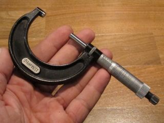 Old/vtg “starrett” No: 436 Outside Micrometer 1” - 2” Antique/rare Machinist Tool