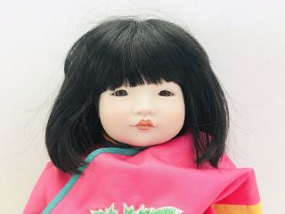 Rare 17” Vtg Porcelain Asian Girl Doll By Pauline Bjonness - Jacobsen “ping Chow”