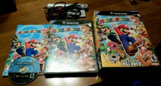 Mario Party 7 (nintendo Gamecube) Game Complete With Mic Rare
