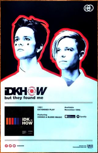 Idkhow 1981 Ep 2018 Ltd Ed Rare Tour Poster Panic At The Disco Twenty One Pilots