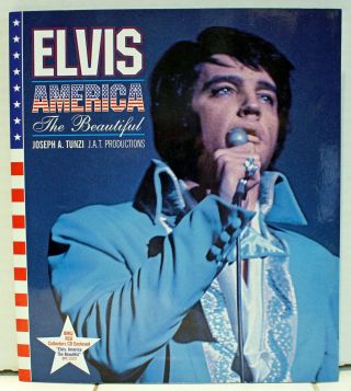 Rare Elvis Presley Book & Cd - Elvis: America The - By Joe Tunzi