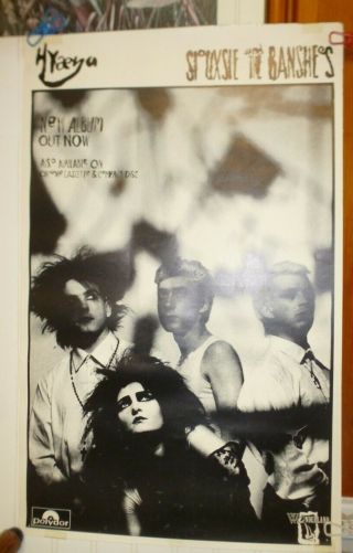 Rare 1984 Siouxsie & The Banshees Hyaena Promo Poster Ft Robert Smith