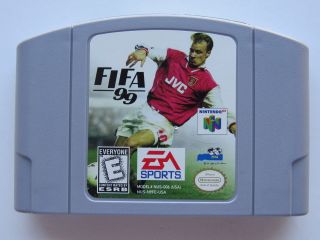Fifa 99 Nintendo 64 N64 Authentic Retro Soccer Oem Video Game Cart Rare Kid Good