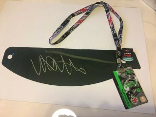 Valentino Rossi Hand Signed Agv Visor Tear Off Motogp Rare