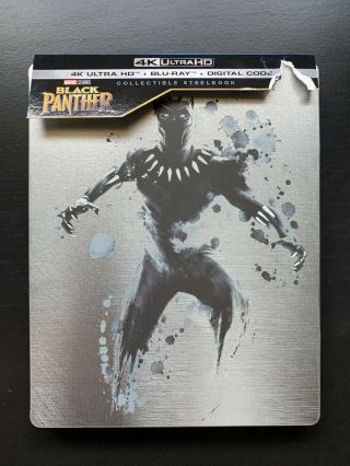 Black Panther Steelbook [4k Ultra/blu - Ray] [2018] Best Buy Exclusive.  Rare
