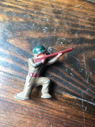 Barclay Manoil Podfoot Lead Toy Soldier Sniper B233 Ex Dimestore 50s Rare Vtg