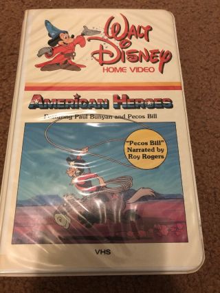 Disney - American Heroes Vhs (white Clam Shell) Rare