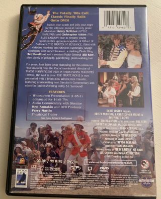 The Pirate Movie (DVD,  2005) RARE Kristy McNichol & Christopher Atkins GUC 2
