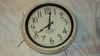 Rare Antique International Time Recording Co Ibm Slave Wall School Office Clock
