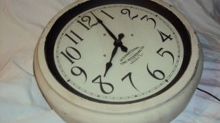 Rare Antique International time recording co IBM slave wall school office clock 2