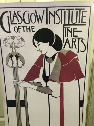 Glasgow Institute Of Fine Arts - Charles Rennie Mackintosh Print Art Nouveau Rare