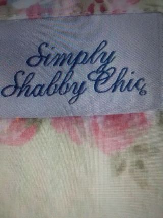 Rachel Ashwell Simply Shabby Chic SHOWER CURTAIN Green Blush beauty RARE 3