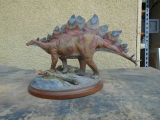 Rare Built Large Dinosaur,  1/20 Kaiyodo Stegosaurus Vinyl Model Kit,  Diorama