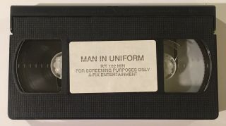A Man In Uniform RARE SCREENER VHS 1993 Psycho Cop Police Thriller 4