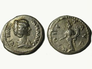 Rare Roman Silver Denarius Of Empress Julia Domna,  Rare