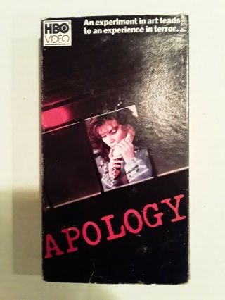 Apology Vhs Very Rare Hbo Cult Thriller Horror Oop Sleaze Video