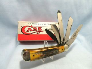 Case Xx Usa 5554 Knife Stag 5 - Blade The Beast Trapper Circa - 1996 W/box.  Rare