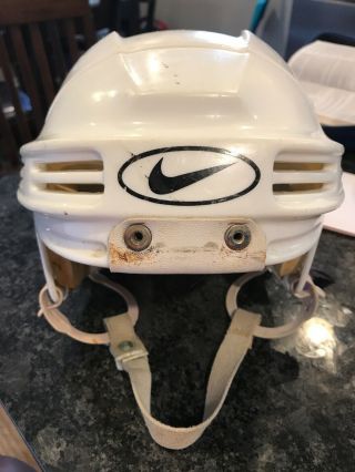Rare Vintage Nike Nhh0004 Hockey Helmet Medium White