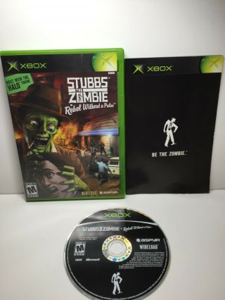 Stubbs The Zombie In Rebel Without A Pulse (microsoft Xbox,  2005) Complete Rare