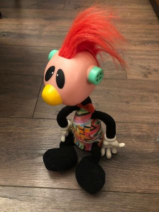 Vintage 1994 Ertl Jibber Jabber Plush Doll Squeaker 14” Red Hair Jibba Rare