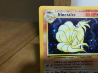 Pokemon Card Ninetales Base Set Rare Holo 12/102 in 4